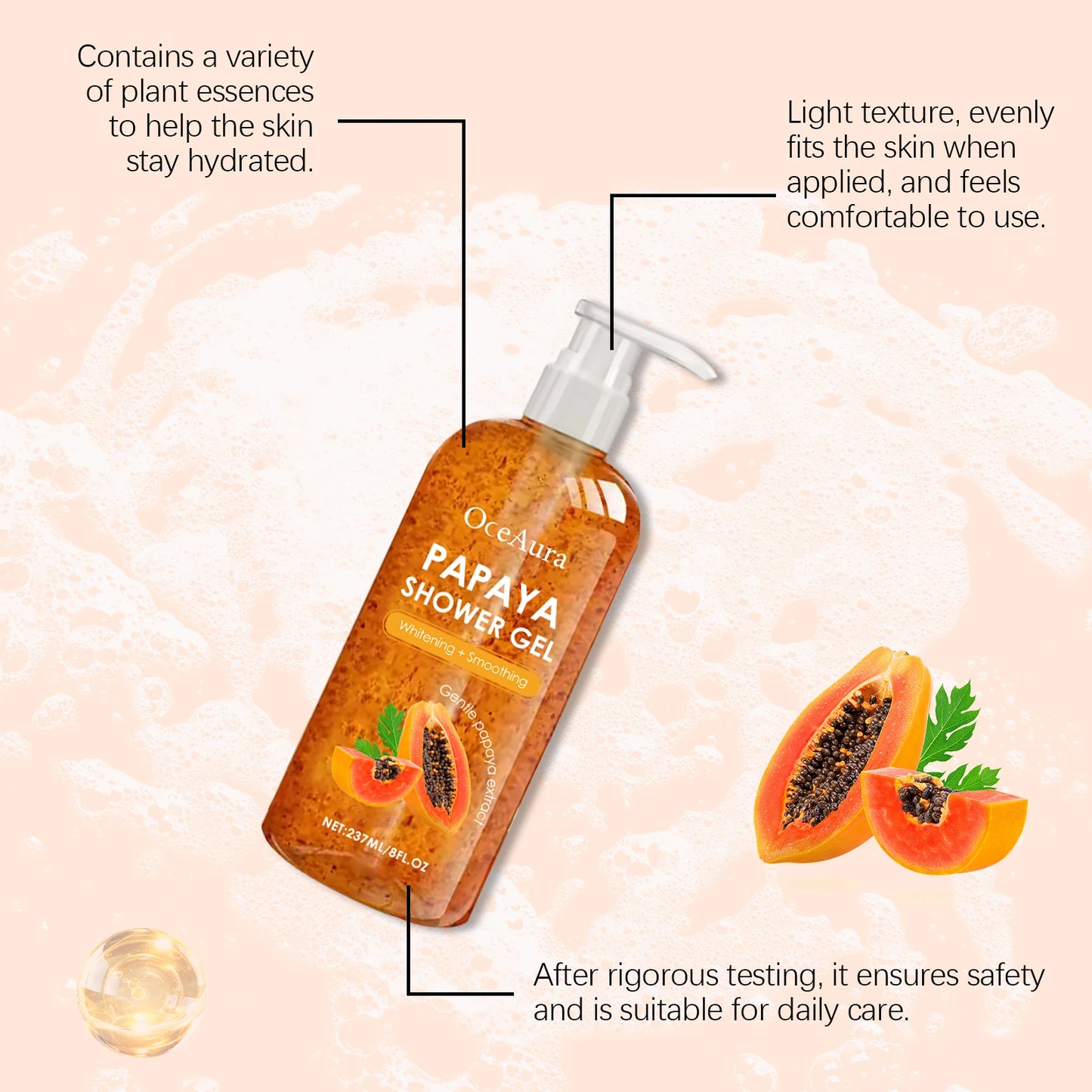 OceAura Perfume Shower Gel | Moisturizing Oil-Control Body Wash