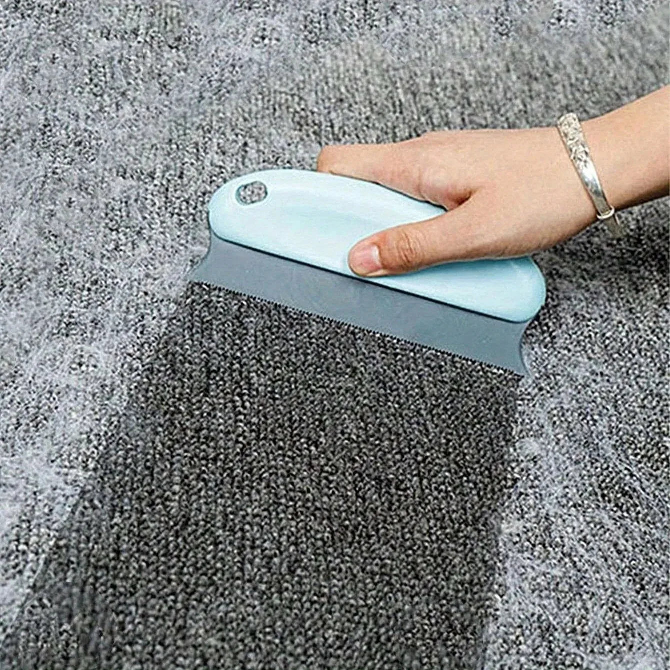 Pet-specific，Effective Pet Hair Remover Brush For Cats And Dogs - Gently Shaves Wool And Cleans Fur For A Neat And Tidy Home Peaceful Pleasures Health and Wellness Blue