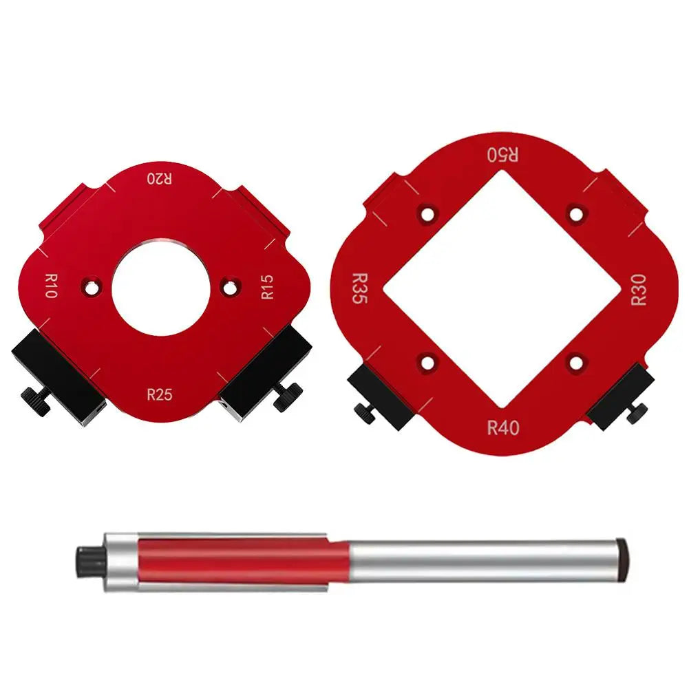 R10-R50 Router Corner Radius Template For Woodworking Positioning Mold Board Arc Cutting Radius Jig Tool Peaceful Pleasures Health and Wellness 1 set