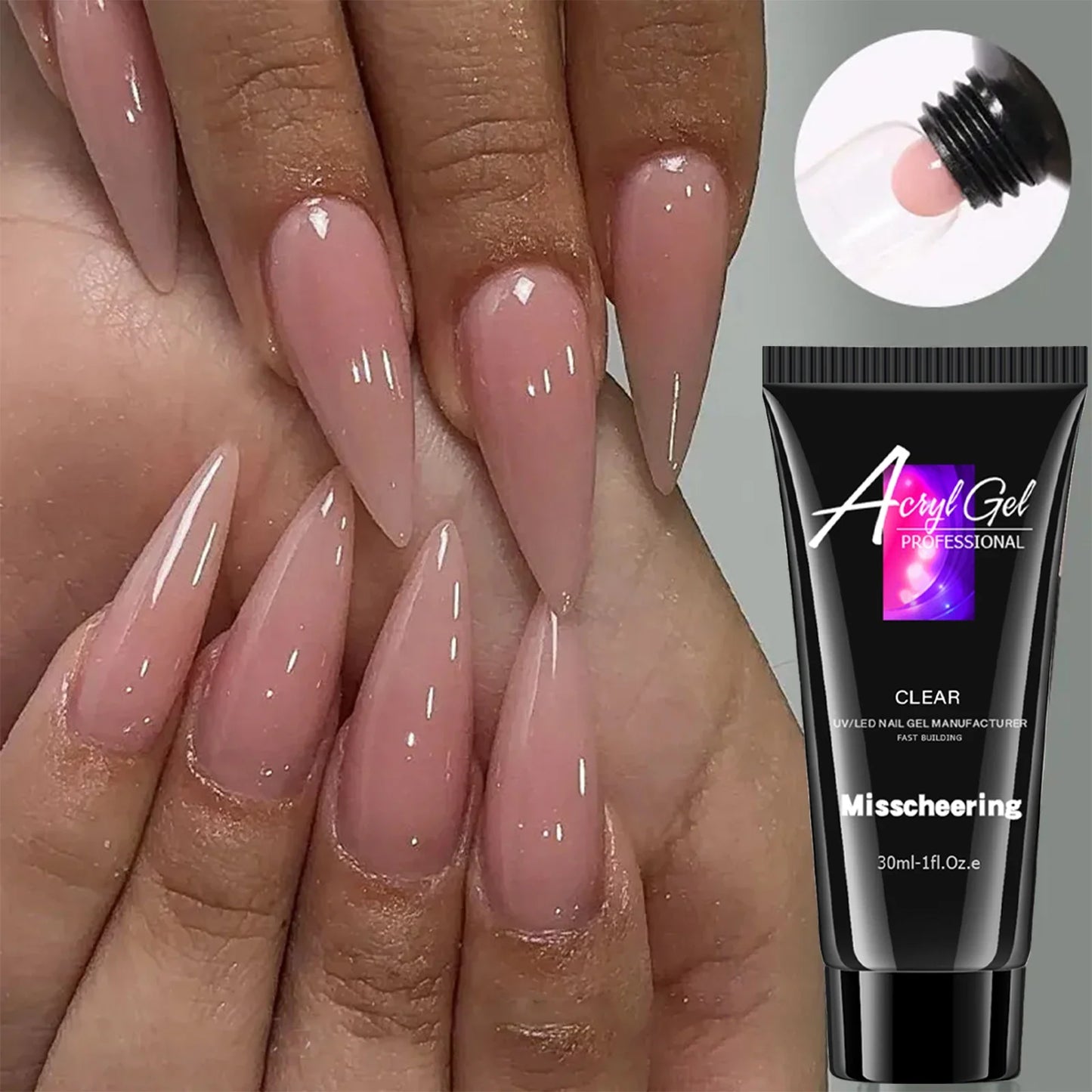 30ml Poly Nail Extension Gel UV/LED Builder – Solid Color