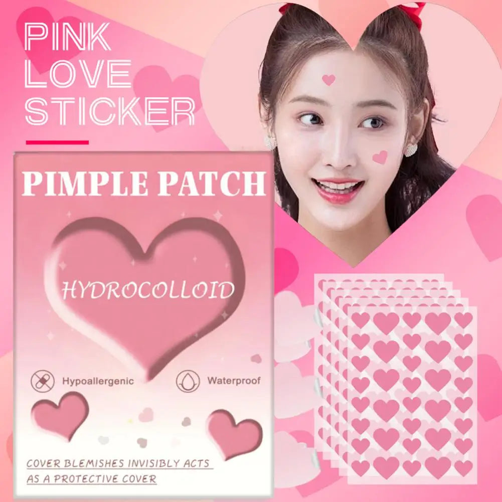 1080pcs Heart Pimple Patches – Hydrocolloid Acne Stickers for Teens