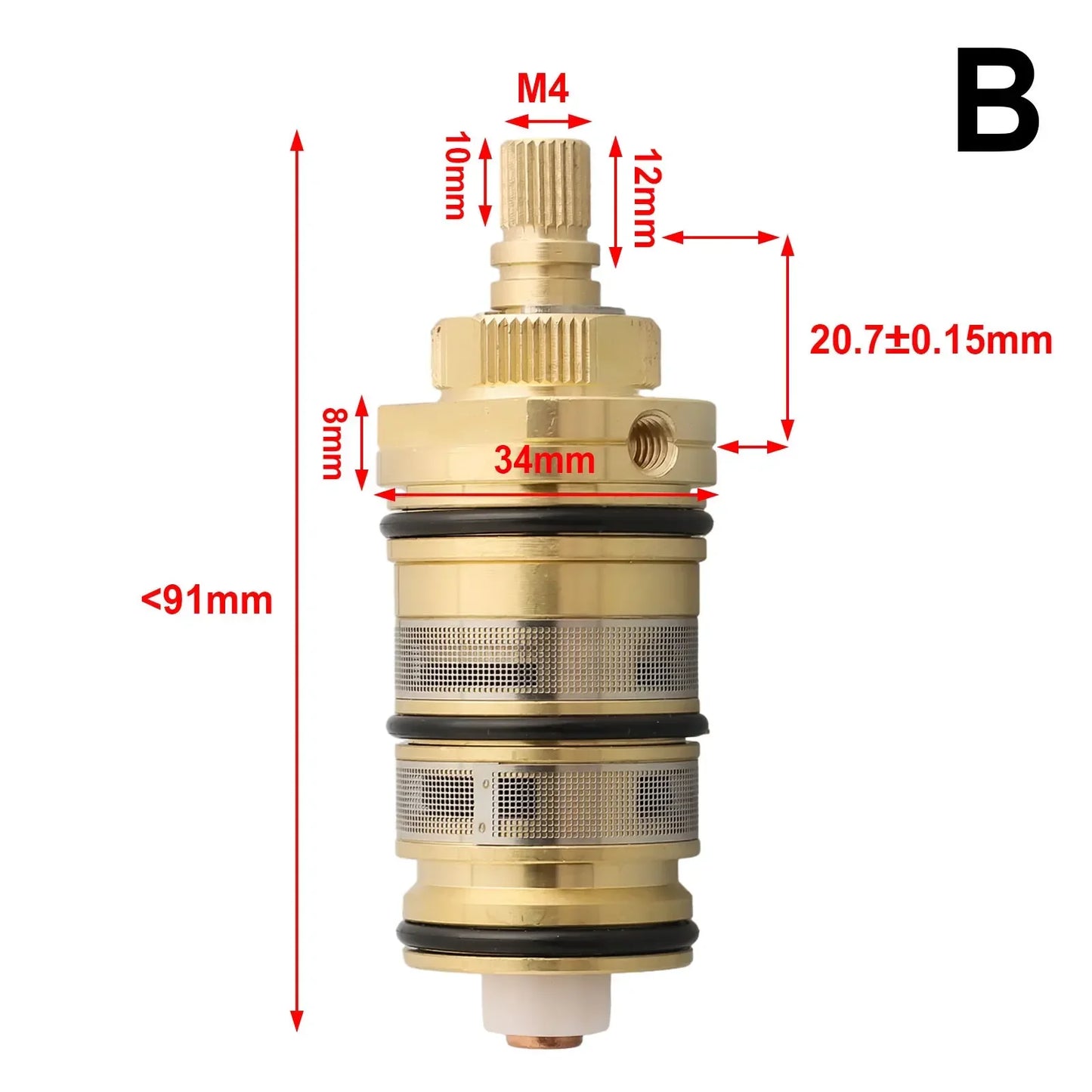 Brass Thermostatic Cartridge – Shower Bar Mixing Valve Replacement