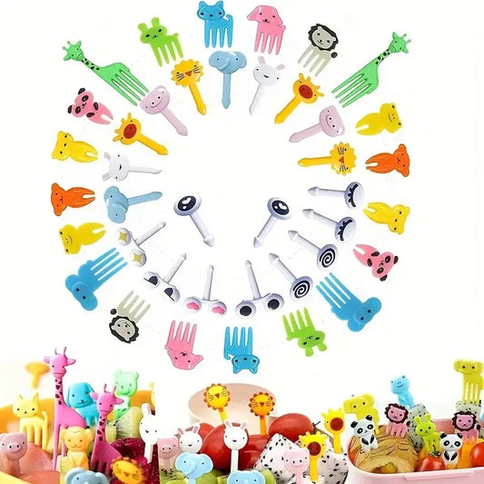 40-Piece Cartoon Animal Bento Food Picks for Kids' Lunches Bento Food Picks Oasis Select