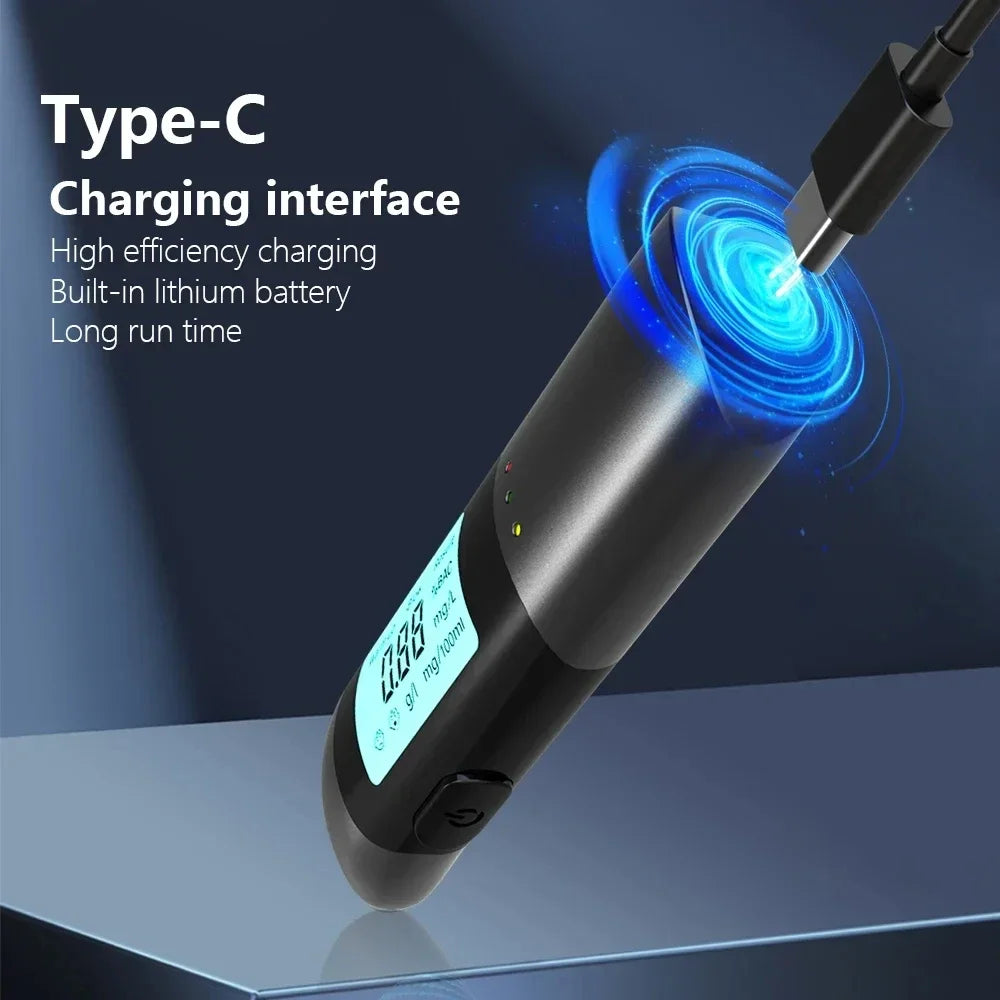 Portable Non-Contact Alcohol Tester with LED Digital Display Alcoholmeter Alcohol Tester Accuracy Breathalyzer Diagnostic Tool Peaceful Pleasures Health and Wellness