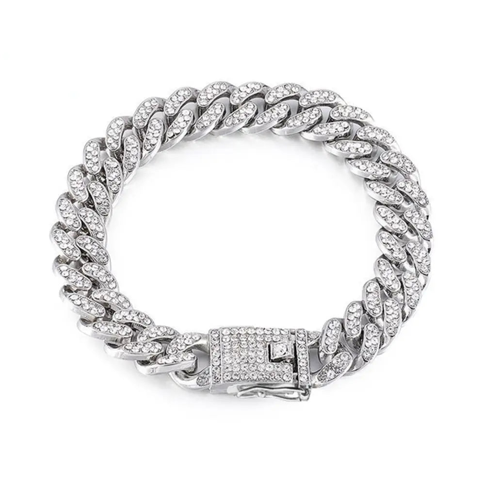 Rhinestone Dog Jewelry Necklace | Jeweled Pet Chain Collar