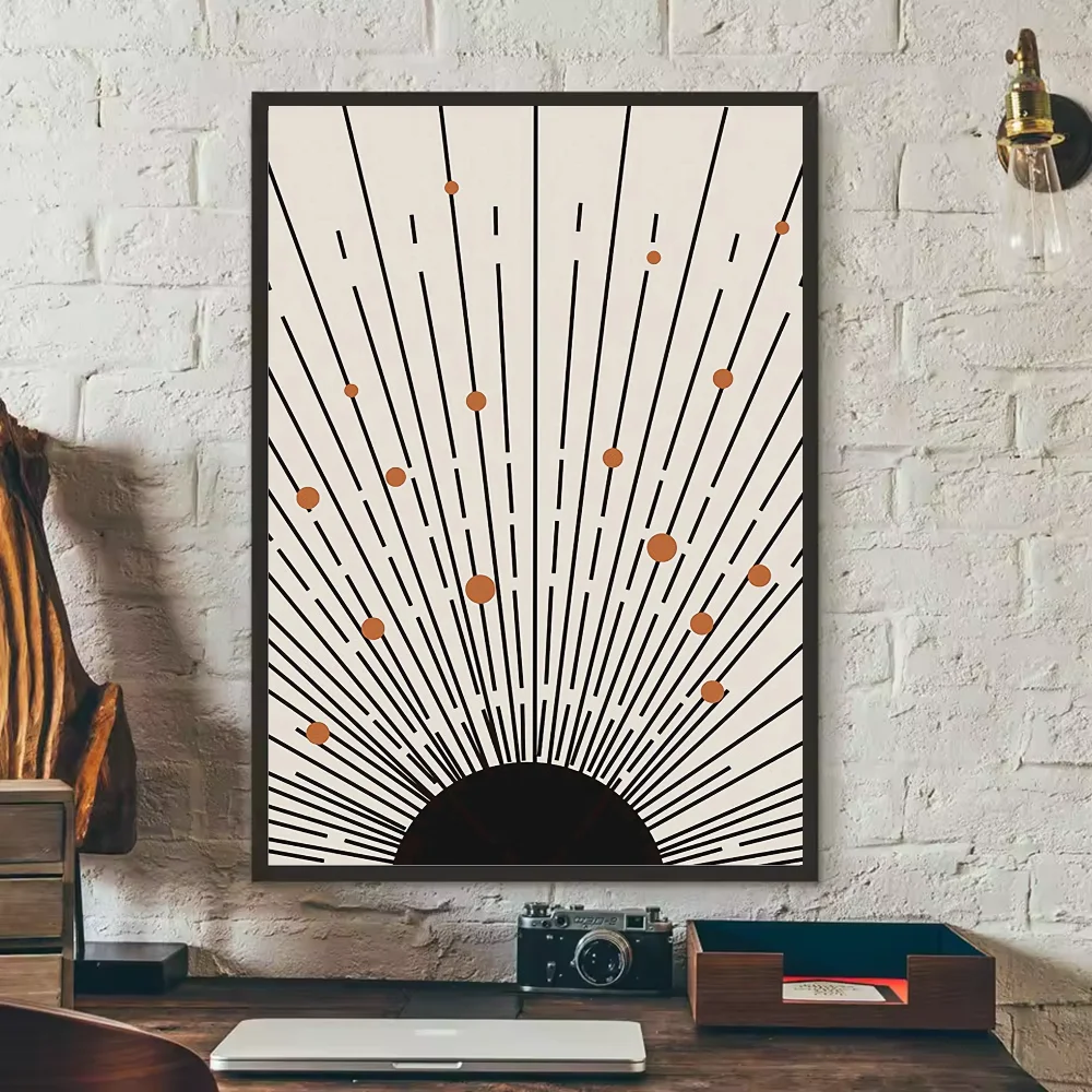Abstract Bohemian Wall Art Poster | HD Waterproof PVC Decor Wall Art Poster Peaceful Pleasures Health and Wellness