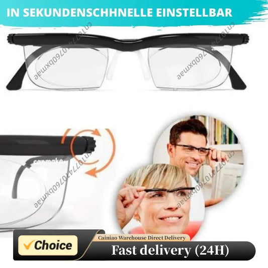 -6D To +3D Adjustable Degree Reading Glasses Variable Focus Distance Myopia Presbyopia Eyeglasses Auto Adjusting Reading Glasses Peaceful Pleasures Health and Wellness