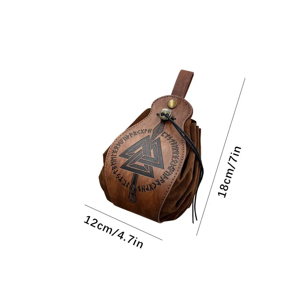 PU Leather Celtic Dice Bag Pouch | D&D RPG LARP Medieval Gift