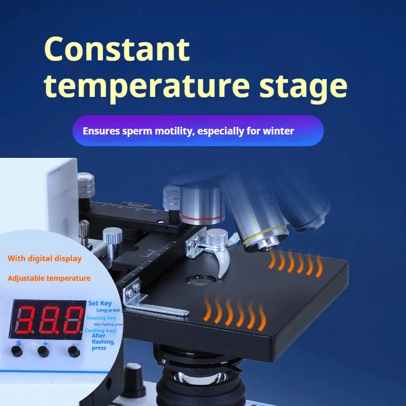 High Magnification Constant Temperature Heating Biological Microscope for Professional Aquaculture To Observe Sperm, Eggs Peaceful Pleasures Health and Wellness