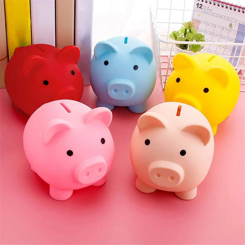 Shatterproof Golden Pig Coin Bank Rubber Piggy Bank Fortune Symbol for Kids Savings & Home Decoration Peaceful Pleasures Health and Wellness