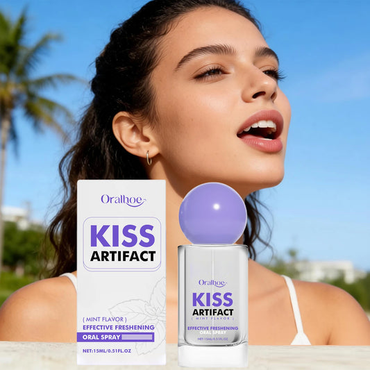 ORALHOE Probiotic Oral Spray Remove Plaque Stainsfresh Breath Travel-Sized Gentle Cleansing Refresh Long Lasting Mint Oral Spray Peaceful Pleasures Health and Wellness