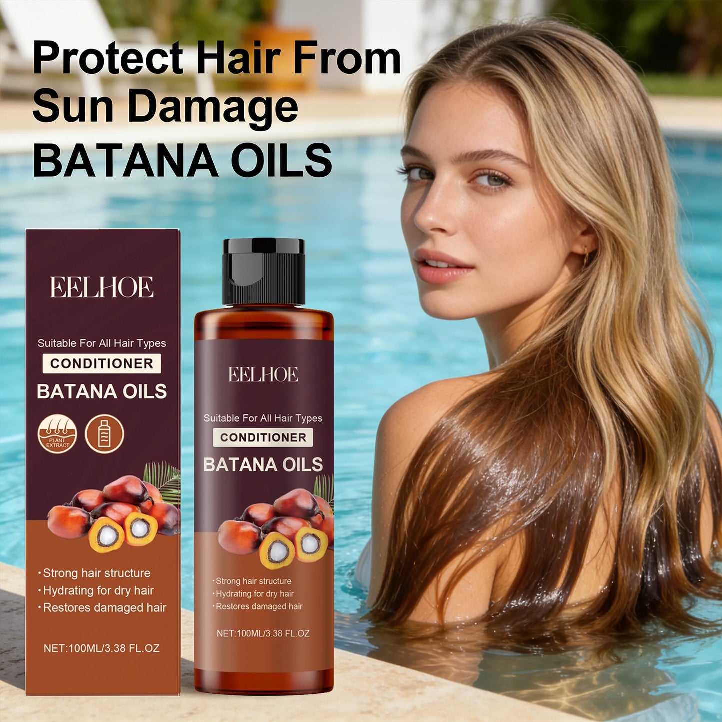 Eelhoe Batana Oil Hair Conditioner for Dry & Frizzy Hair 100ml Hair Conditioner Peaceful Pleasures Health and Wellness