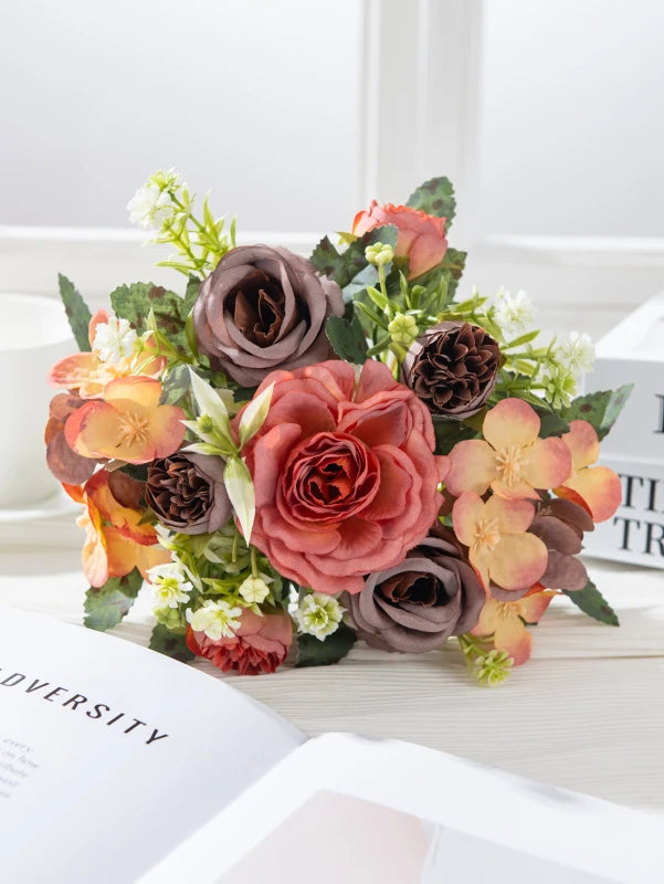 Silk Rose Artificial Flowers for Wedding, Home & Garden Décor