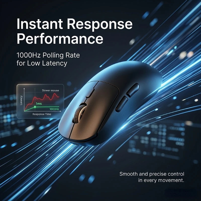 Tri-mode M348 Superlight Mouse Bluetooth 2.4G Wireless Gaming Mouse Flagship Chip Gaming Sensor 6 Adjustable DPI for Office Game Peaceful Pleasures Health and Wellness