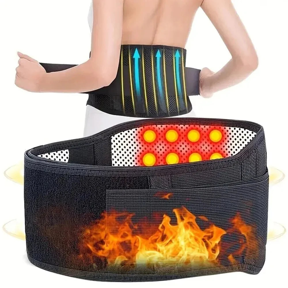 1PCS Magnetic Heated Back Brace Belt - Self Heating Lumbar Support for Pain Relief, Breathable Waist Support Belt for Men & Wome Peaceful Pleasures Health and Wellness