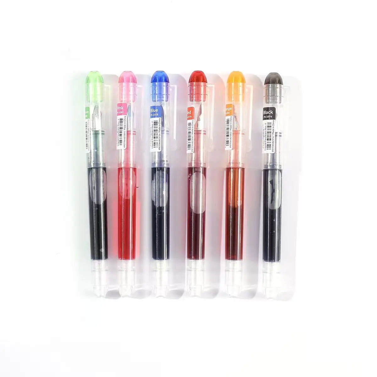 Disposable Fountain Pen Set 6/12 Colors | Quick-Dry F Nib