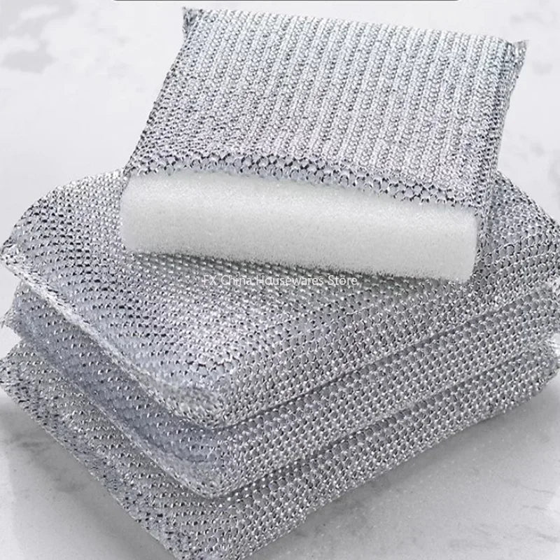 4pcs, Kitchen Dishwashing Sponge, Does Not Hurt Pot Brush Pot Artifact, Household Scratch-free Cleaning Sponge Wipe Peaceful Pleasures Health and Wellness