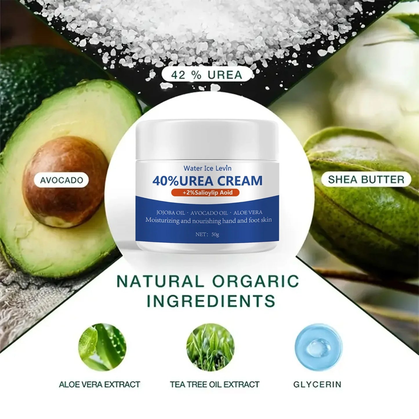 40% Urea Foot Cream with Aloe Vera – Cracked Heel Repair 50g