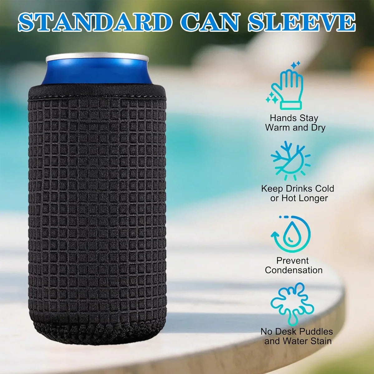 4 Pack 300ml/10oz Beer Bottle Insulator Sleeves, Insulated Reusable Cup Covers for Cans and Bottles, Drink Cooler Sleeve Set Peaceful Pleasures Health and Wellness