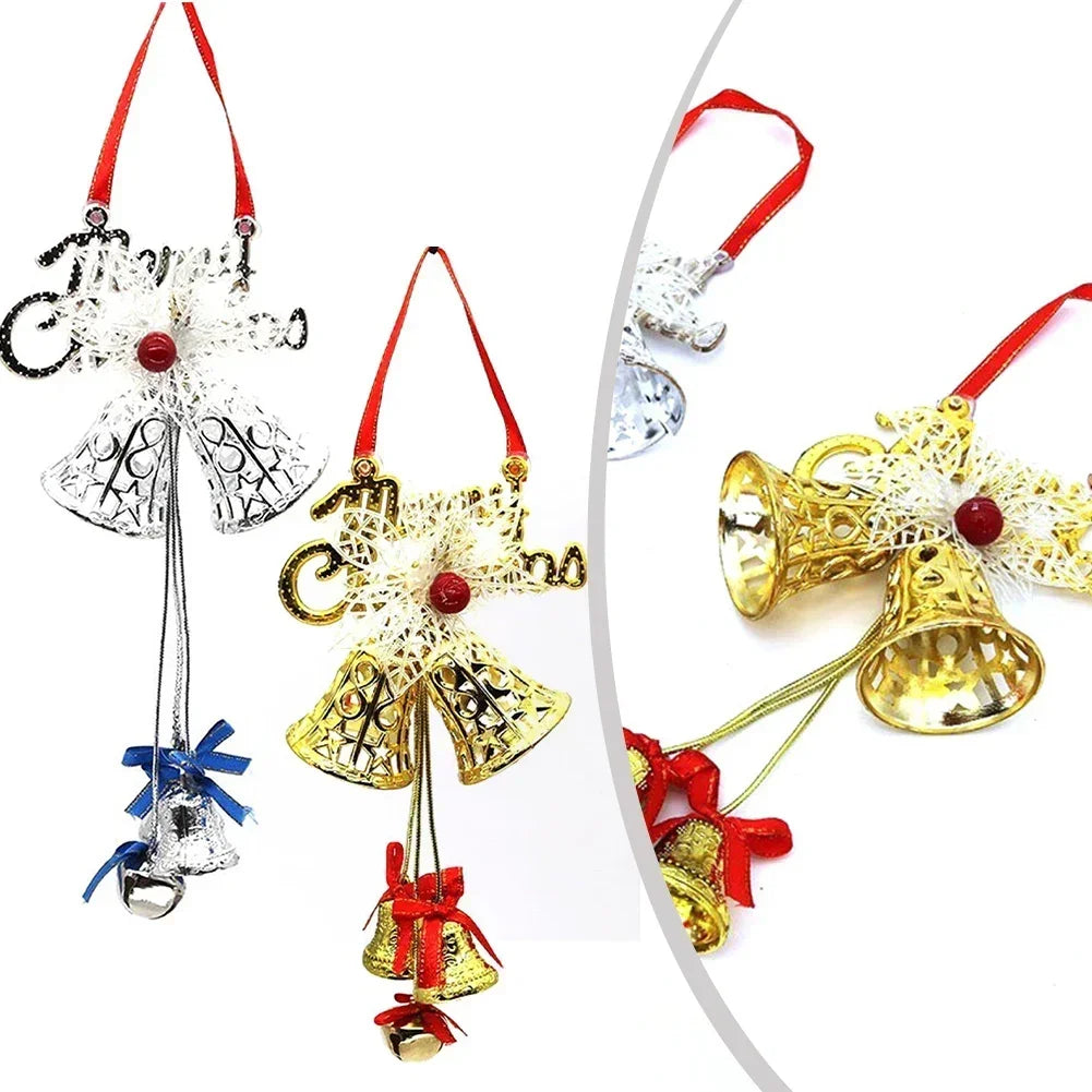 Christmas Jingle Bells Gold & Silver | Metal Holiday Decor
