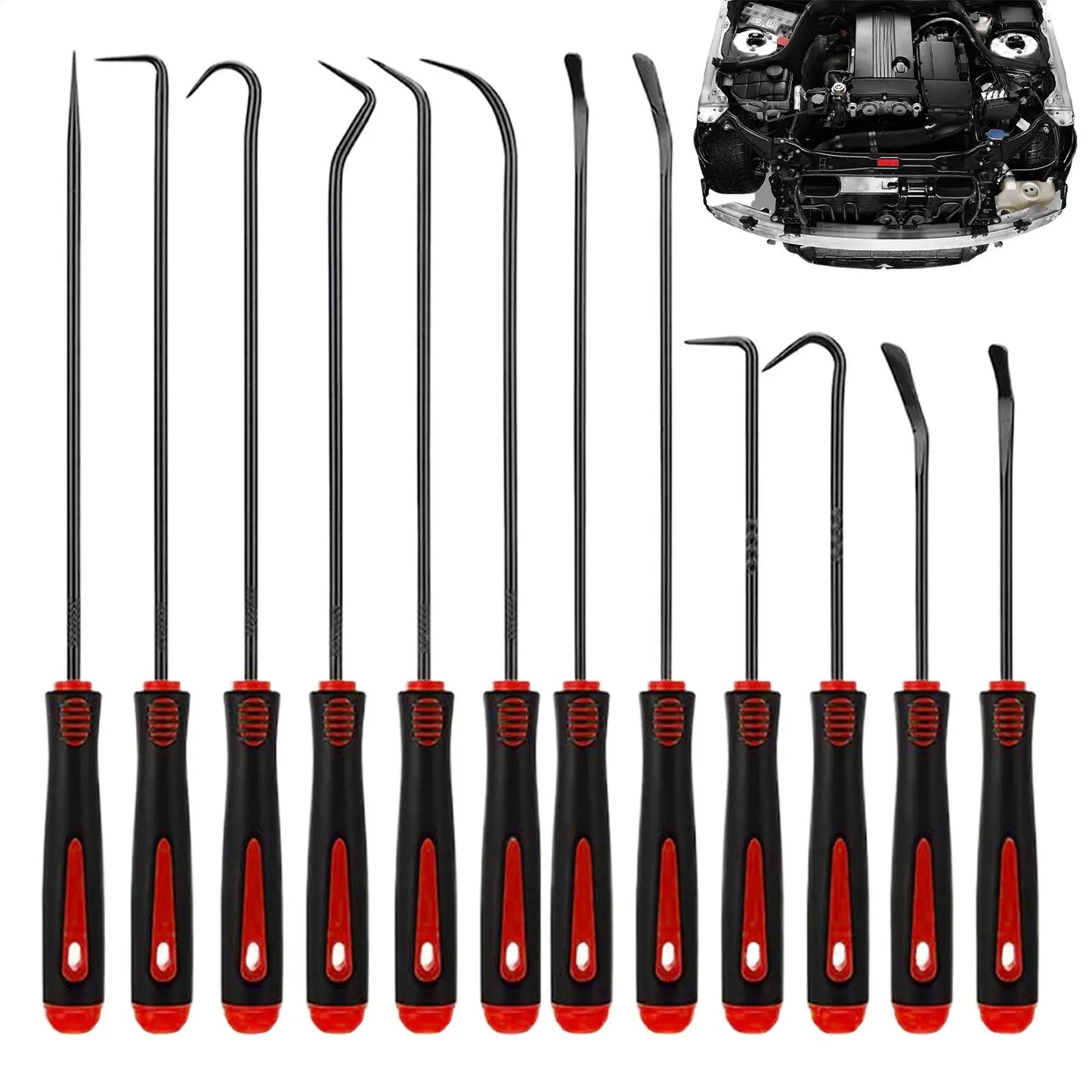 12-Piece O-Ring & Oil Seal Hook Pick Removal Tool Set