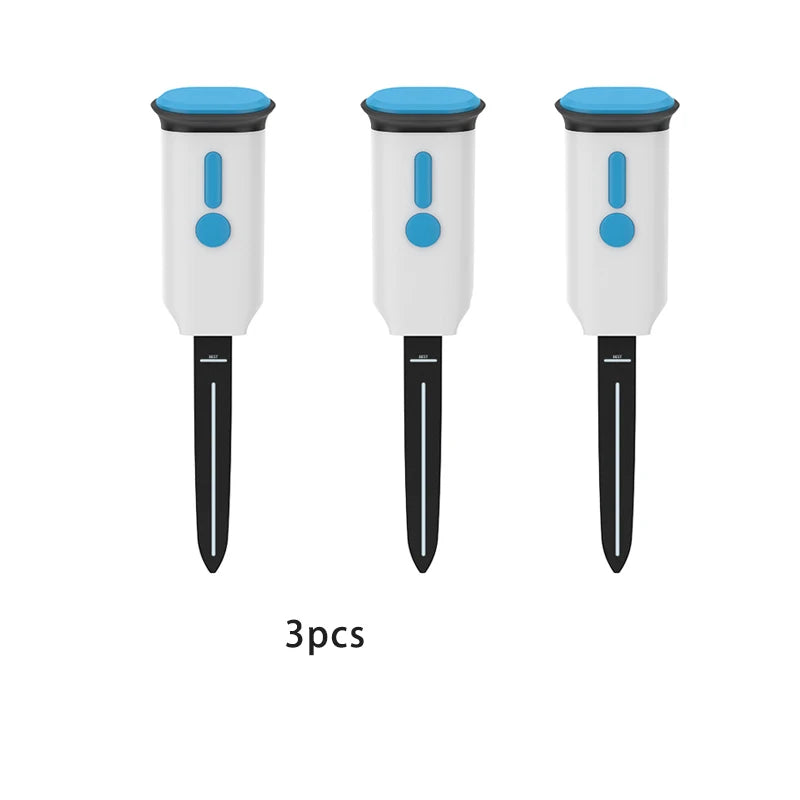 Tuya WiFi Smart Soil Sensor IP66 Waterproof BT 5.0 Garden Automatic Temperature Moisture Detection Smart Scene linkage For Plant Peaceful Pleasures Health and Wellness 3PCS Blue