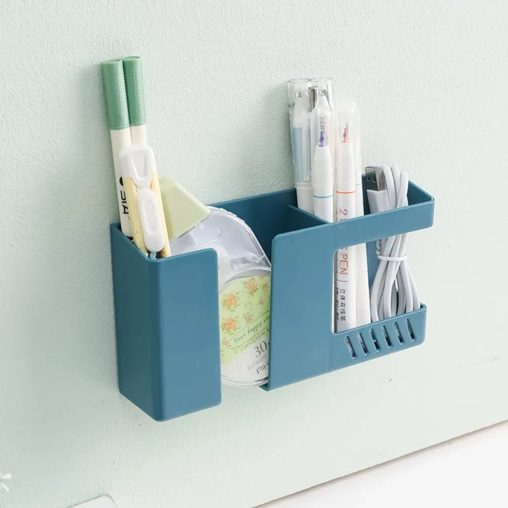2-in-1 Wall-Mounted Phone & Remote Control Storage Rack
