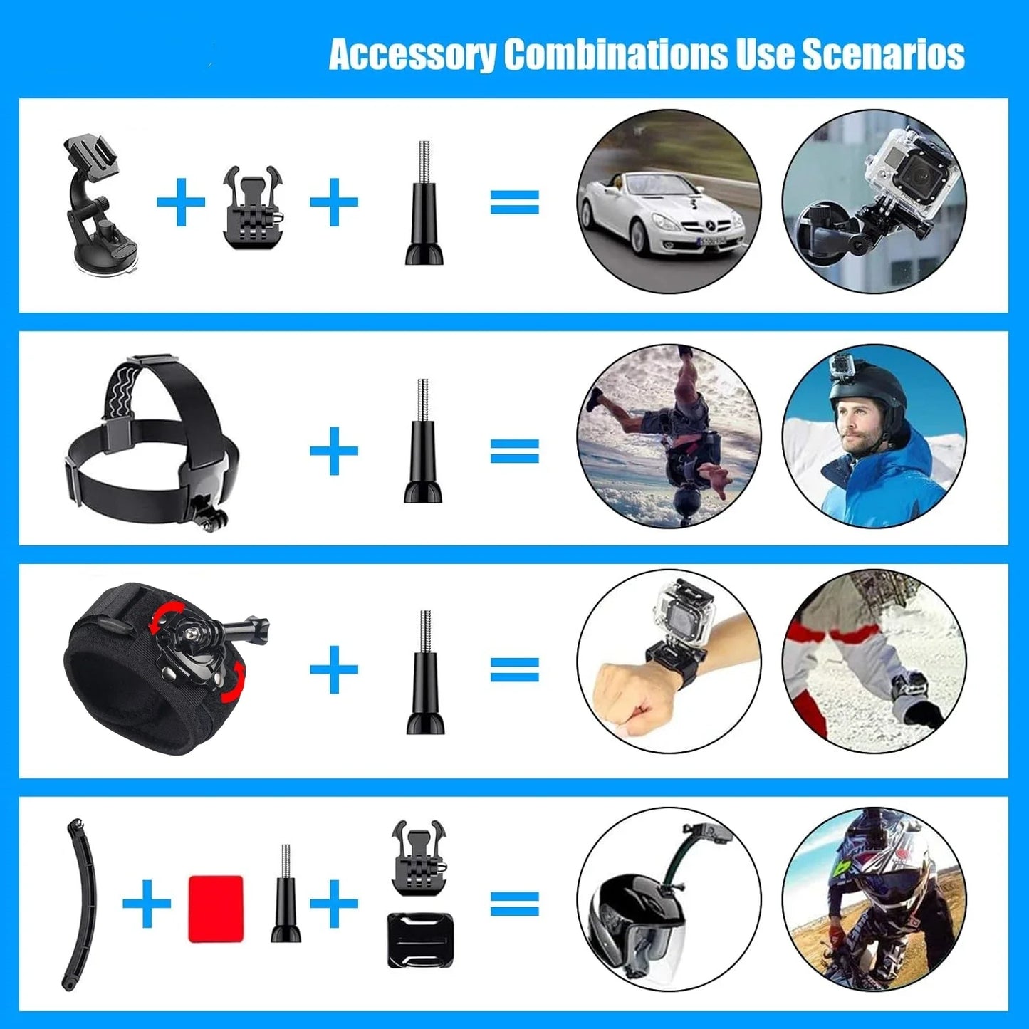 50-in-1 Action Camera Accessory Kit for GoPro, DJI & Insta360