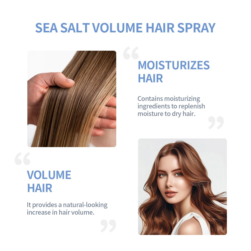 Volumizing Sea Salt Hair Spray Dry Shampoo Anti-Frizz Detangler Long Lasting Hair Styling & Care Product Peaceful Pleasures Health and Wellness