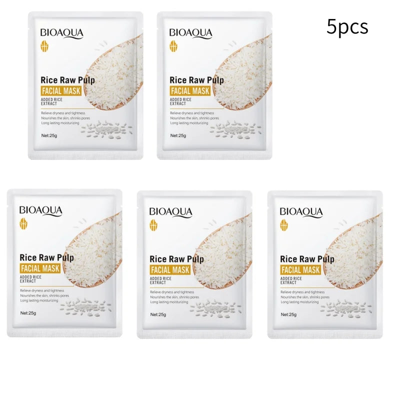 Rice Puree Facial Mask – Rice & Grape Seed Extract Sheet Mask
