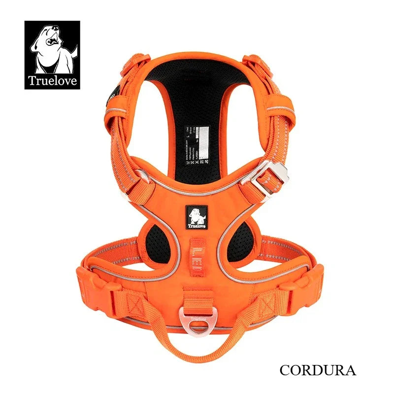 Truelove New Pet Harness Premium Anti Pull Reflective Light Up Nylon Breathable Adjustable Dog Harness Training Vest TLH5657 Peaceful Pleasures Health and Wellness Orange XL China Mainland