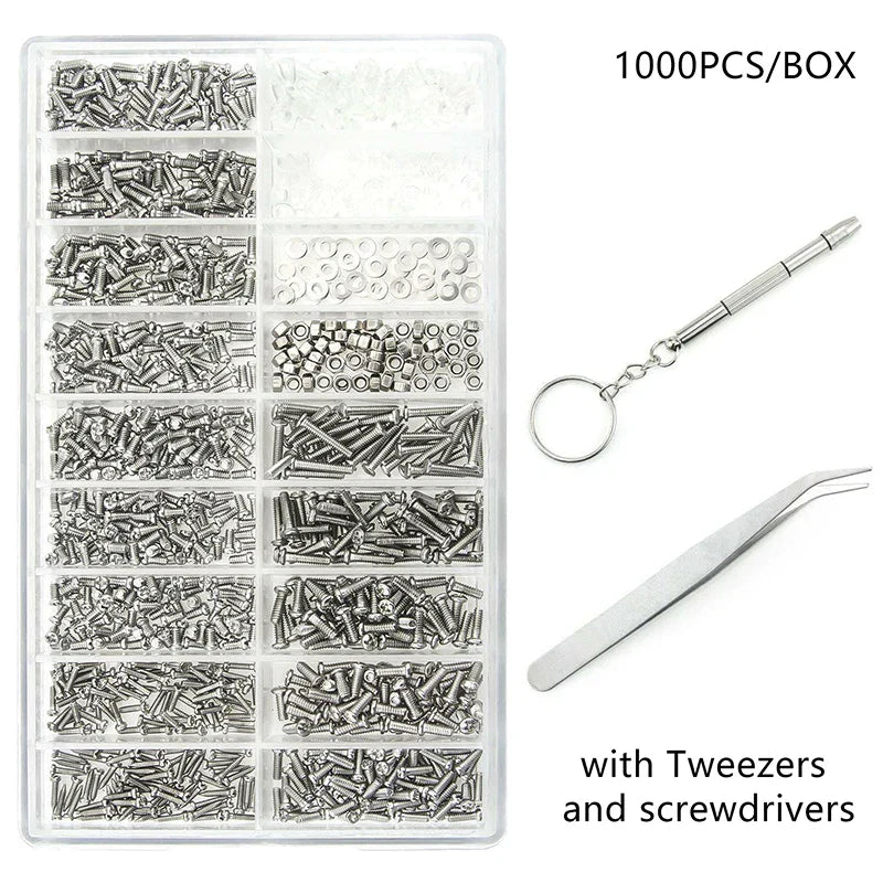 18-in-1 Eyeglass Repair Kit – Screws, Nose Pads & Tools