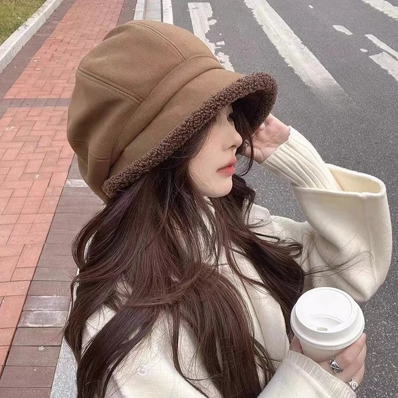 Women's Winter Fleece Bucket Hat – Warm One Size Fisherman