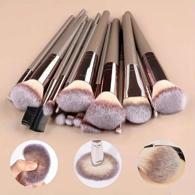 RUNTOIN Makeup Brush Set 3–20 Pcs | Soft Synthetic Brushes