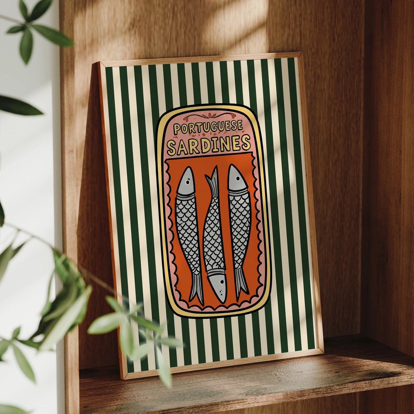Retro Canned Sardines Canvas Wall Art Print | Home Decor