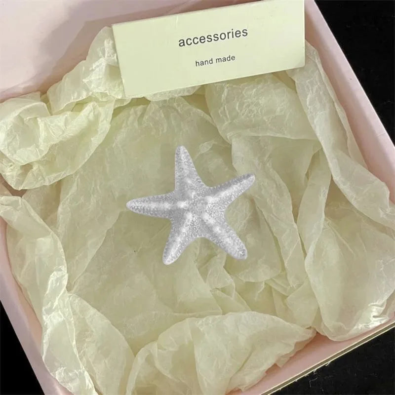 Resin Starfish Hair Clip | Duckbill Beach Barrette for Women