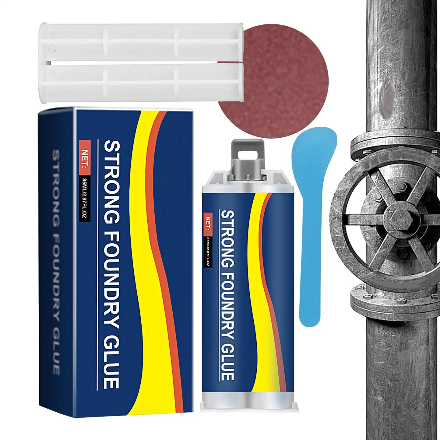85ml Enhanced Metal Casting Glue, Heat Resistant Welding Adhesive Filler, Metal Construction Furniture Boat Electronics Radiator Peaceful Pleasures Health and Wellness