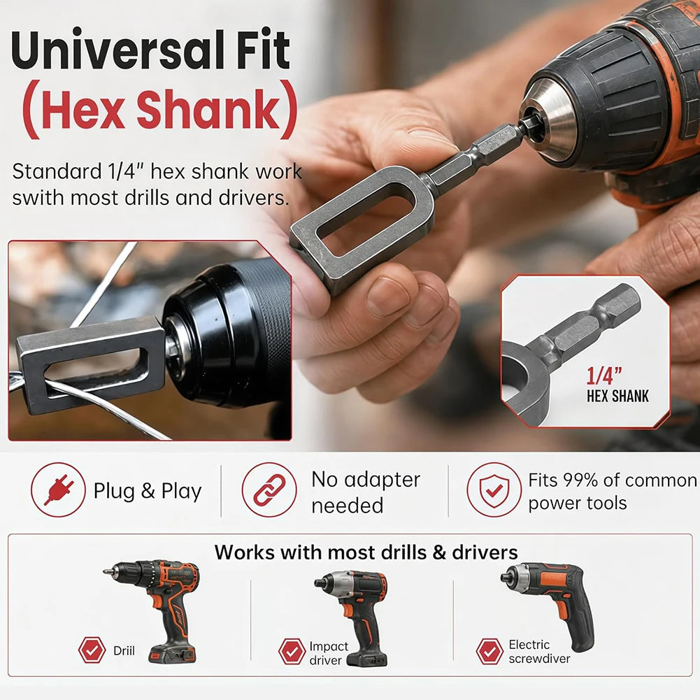 Semi-Automatic Wire Twisting Tool,Concrete Metal Wire Twisting Pullers,Professional Versatile Home DIY Renovation Projects Peaceful Pleasures Health and Wellness