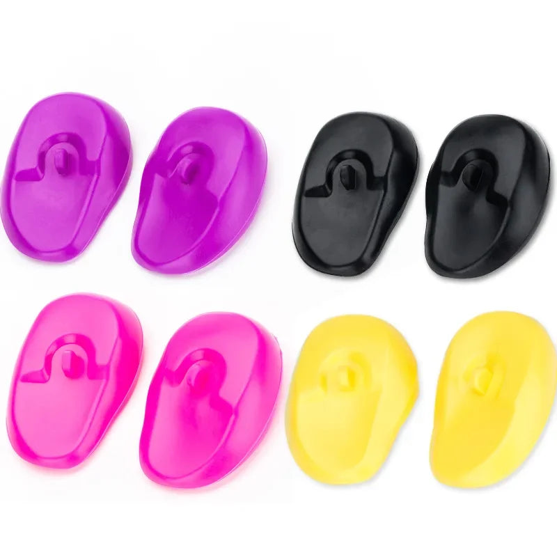2pcs Silicone Earmuffs Ear Waterproof Salon Ear Shield Hair Coloring Ear Cover Dyeing Protector Caps Shower Styling Accessories Peaceful Pleasures Health and Wellness