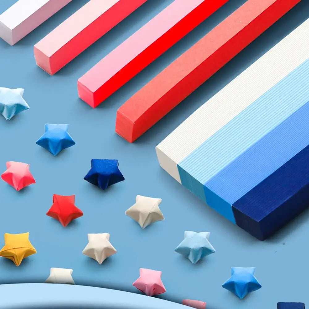 540PCS Gradient Star Origami Paper Strips – DIY Lucky Star Craft