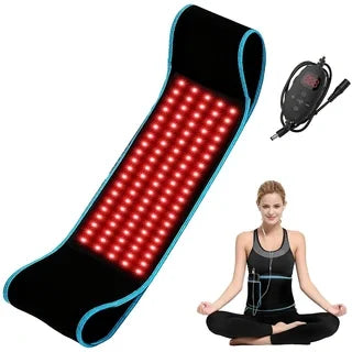 Electric Massage Belt with Red Led Lights, Waist Care Belt. Adjustable Brightness and Timer Settings--Suitable for Office/Home Use, Home Care Solutions, Workspace Comfort, Stylish Design, Durable Construction. Suitable for Nu Peaceful Pleasures Health and Wellness