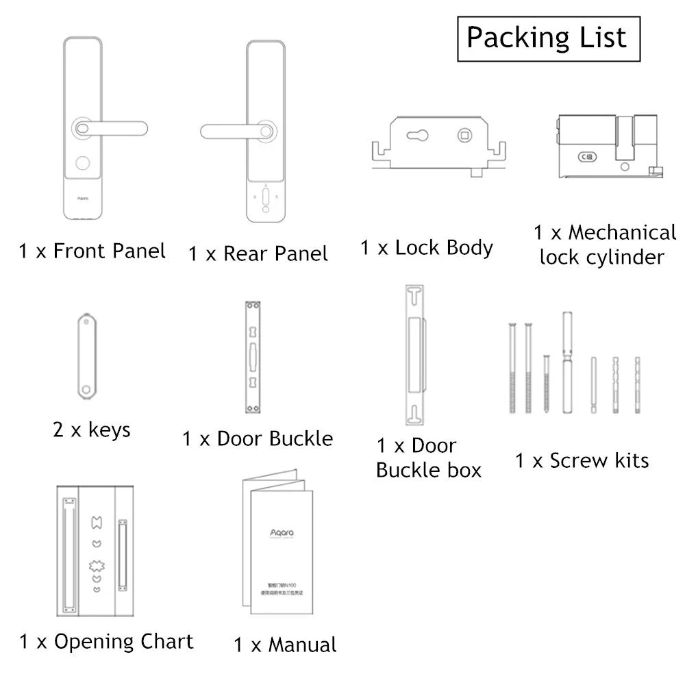 Aqara Smart Door Lock N200 N100 Fingerprint Lock Fit For Bluetooth Password NFC Unlock Work With Mihome HomeKit APP DHL Shipping Peaceful Pleasures Health and Wellness