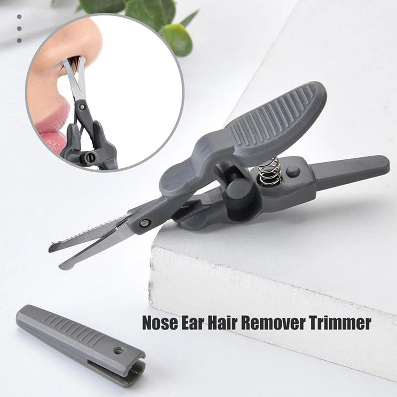 Stainless Steel Round-Tip Nose Hair Scissors | Safe Trimmer