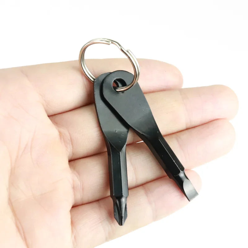 Portable EDC Multifunctional Screwdriver Set Pocket Hand Tool EDC Multifunction Phillips Screwdrivers Repair Install Keyring Peaceful Pleasures Health and Wellness