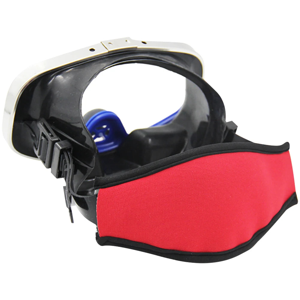 Scuba Mask Straps Comfortable Neoprene Mask Strap Cover Adjustable Goggle Strap Covers Hair Protector Wrap Swimming Water Sports Peaceful Pleasures Health and Wellness Red