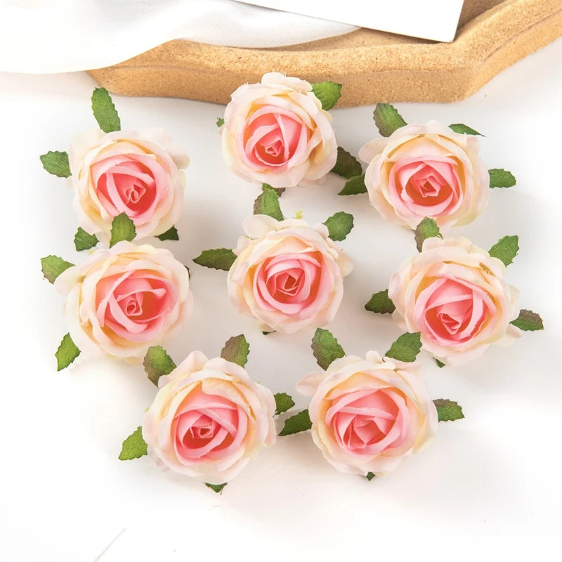 Artificial Silk Rose Heads – Wedding & DIY Decor, 15–30 pcs