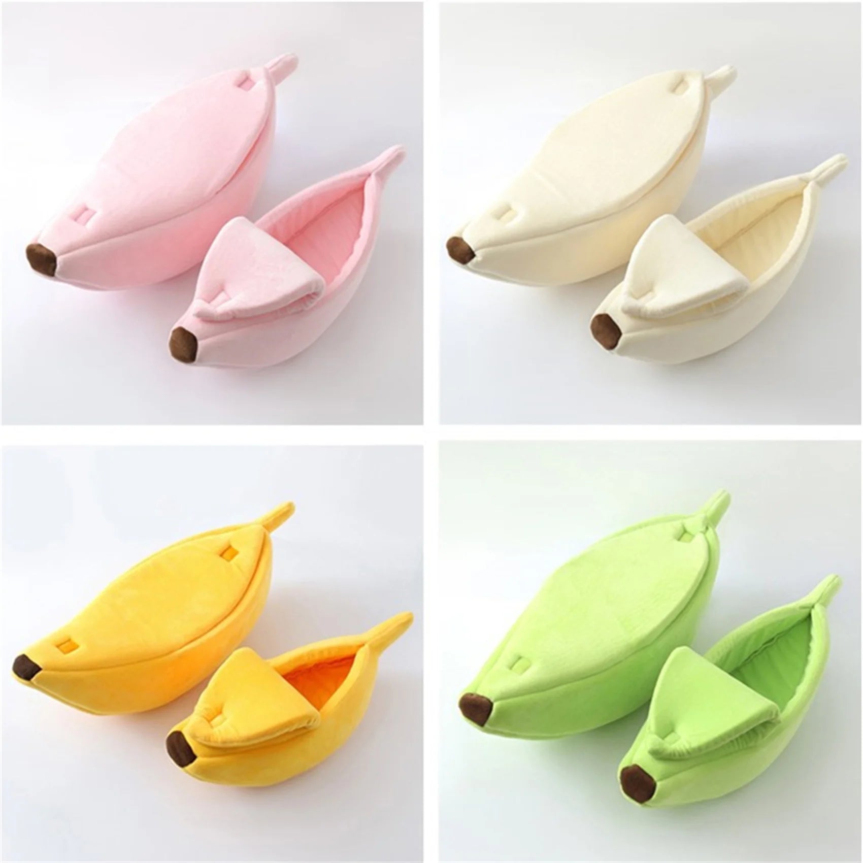 Cute Cats Beds Deep Sleep Comfort In Winter Bed Banana Shape for Cat's House Products Pets Creative Indoor Small Cat Dog Beds Peaceful Pleasures Health and Wellness