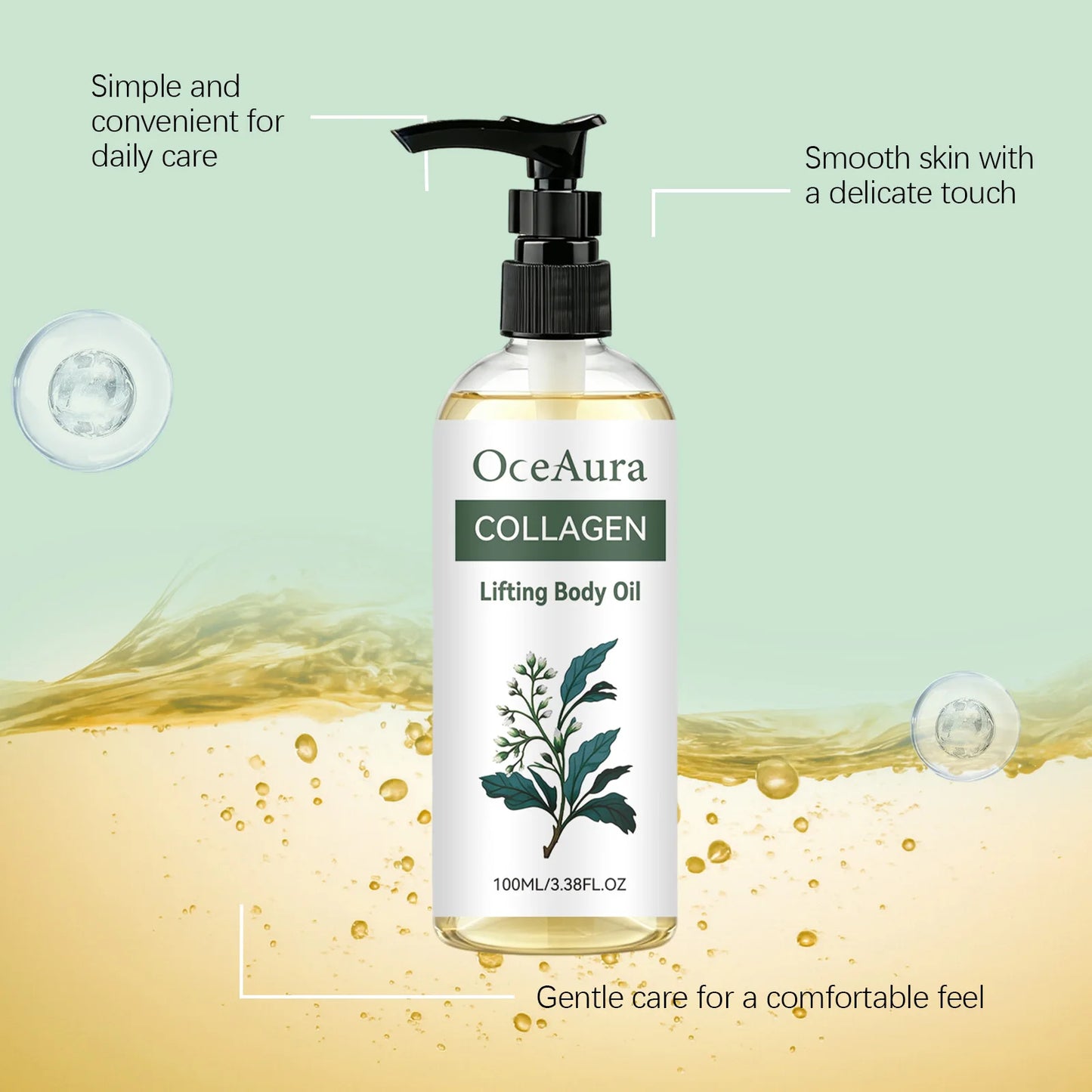 Collagen Lifting Body Oil – Firming & Hydrating Skin Care Peaceful Pleasures Health and Wellness