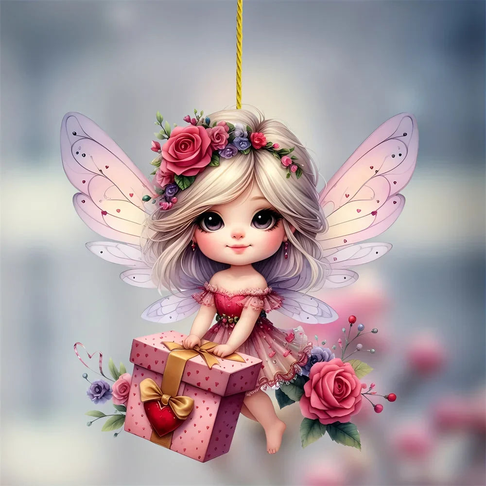 Acrylic Elf & Butterfly Fairy Pendant – Bag, Car & Home Décor