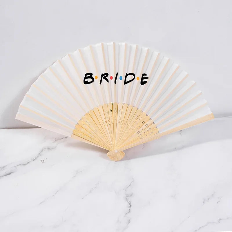 Bride & I Do Crew Bamboo Hand Fans | Bachelorette Party Gift Bachelorette Party Fan Peaceful Pleasures Health and Wellness bride